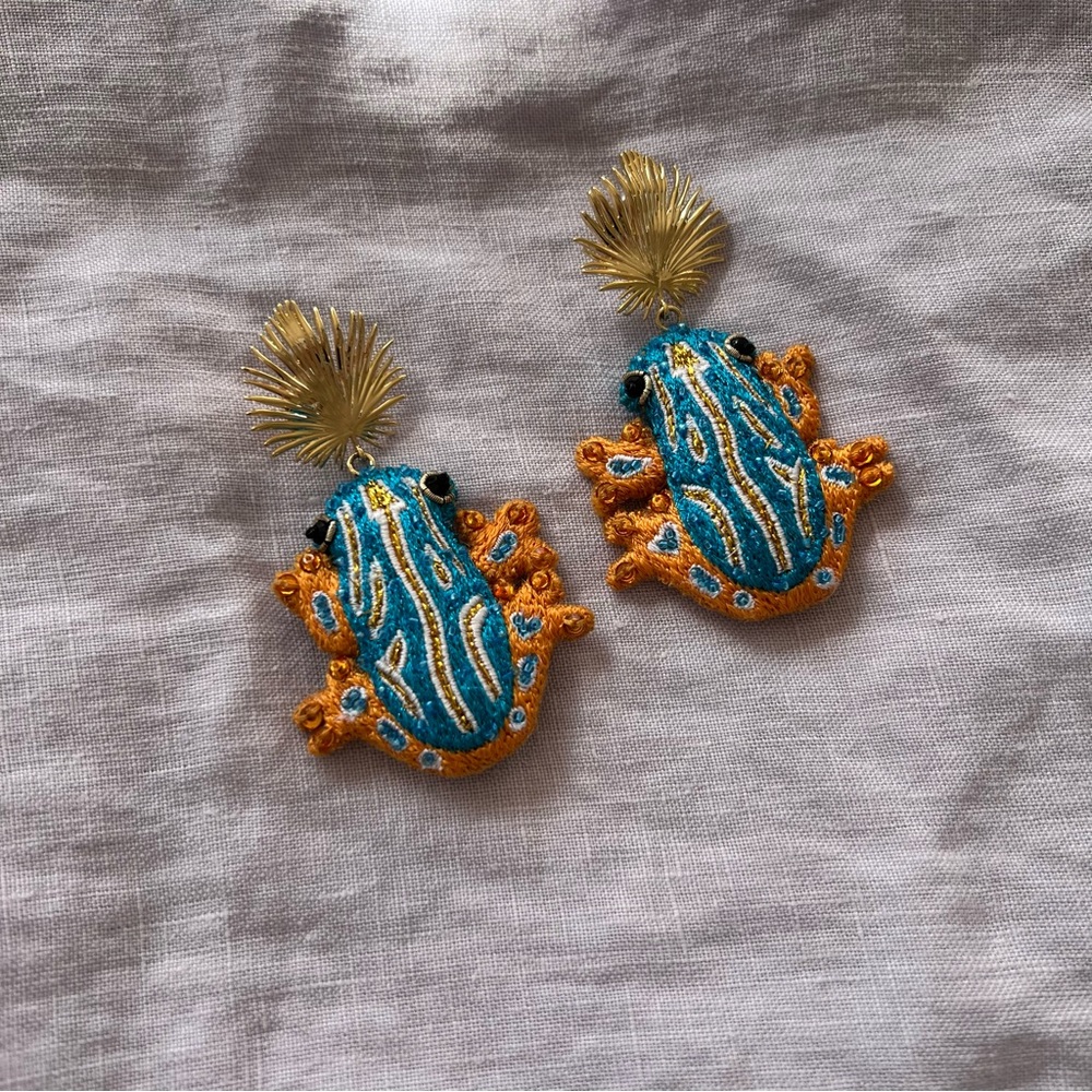 *RARE* Mignonne Gavigan Jules Frog Earrings